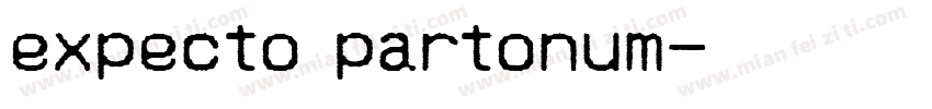 expecto partonum字体转换